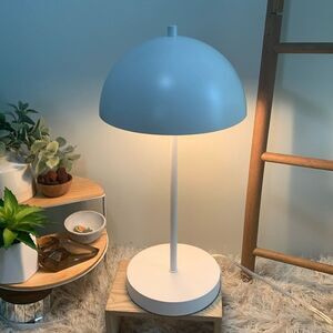 Target Project 62 White Dome Side Table Lamp With Base Outlet